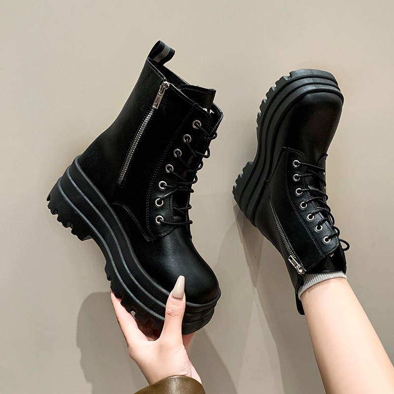 Women'S Fashion Socks - Осень/зима, новые одинарные ботинки на платформе