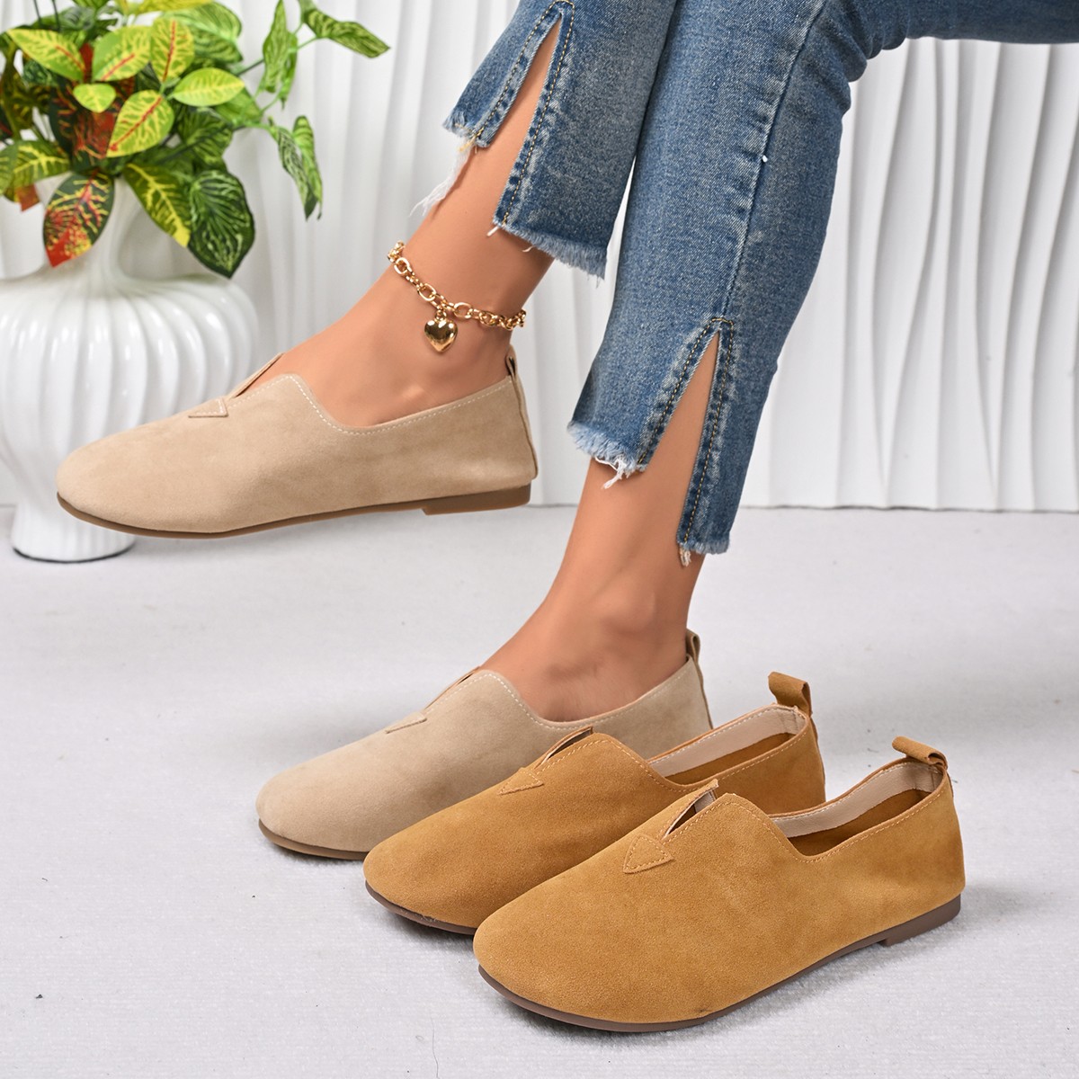 Women'S Fashion Quick Delivery - Женские туфли без каблука, слипоны с