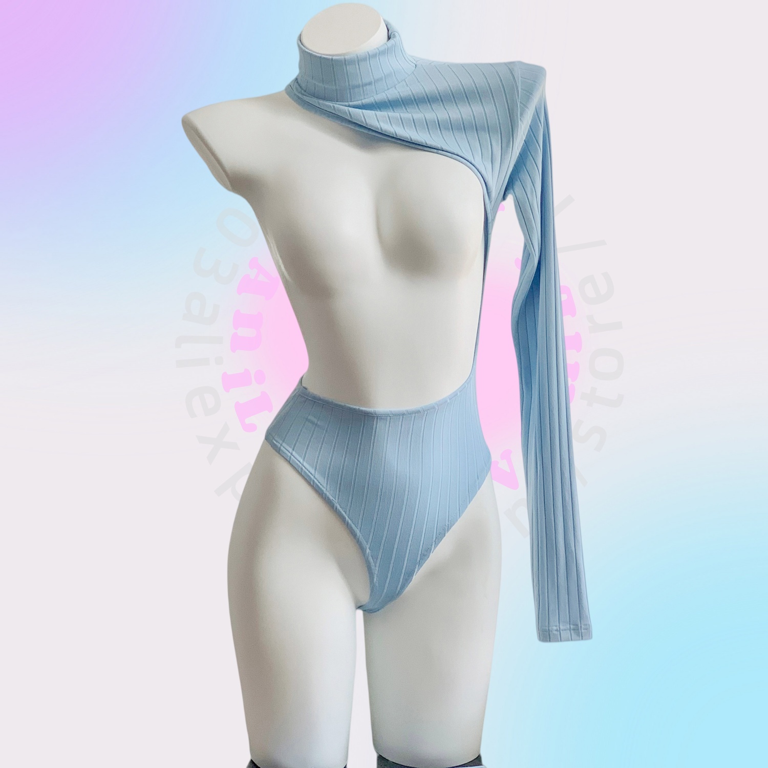Turtleneck Bodysuit - Женский боди AniLV с высоким воротником