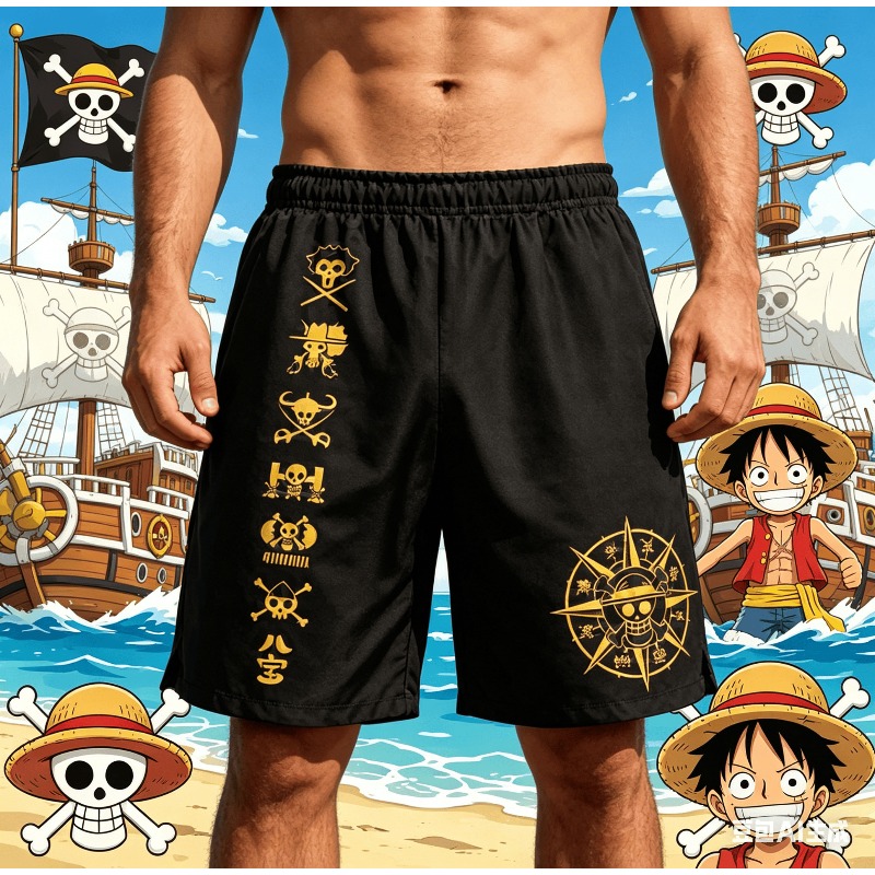 Straw Hat Summer - Мужские спортивные шорты 2026 ONE PIECE