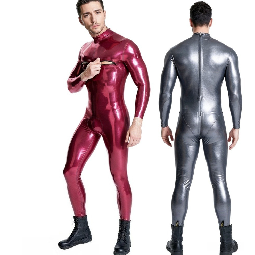 Turtleneck Bodysuit - Латексный комбинезон-боди с высоким воротником и