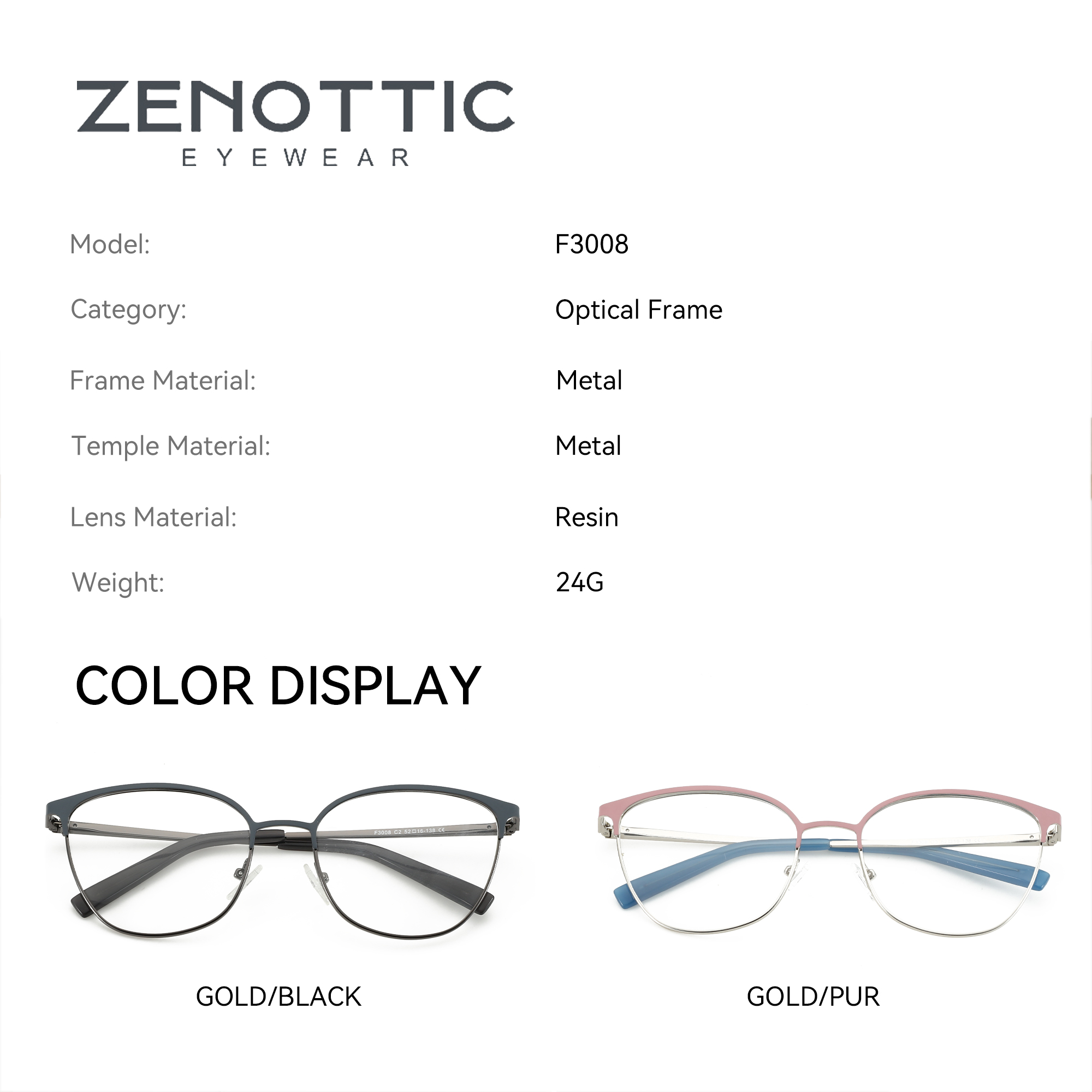 Оправа для очков ZENOTTIC Fash – обзор и цена Women'S Fashion Glasses Non Prescription